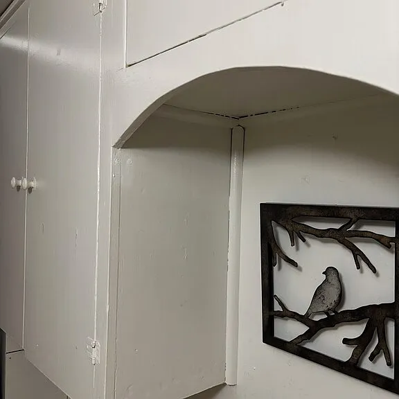 cabinets in "brown bedroom"