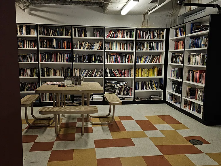 Laundry room reading area