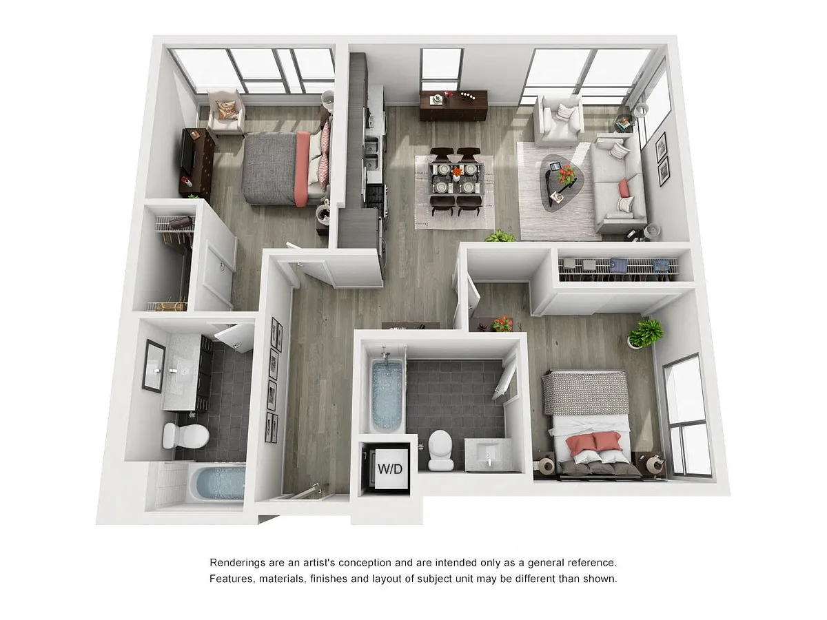 Floor plan 2 Bedroom C