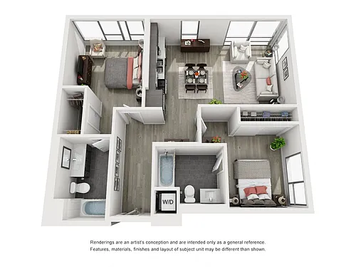 Floor plan 2 Bedroom C
