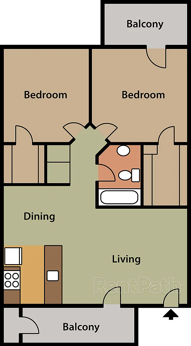 Floor plan Floorplan E 2x1