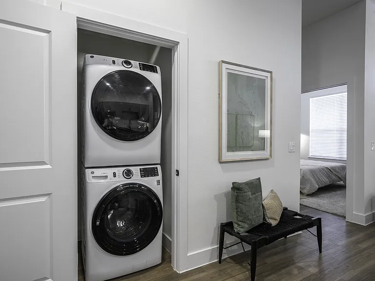 Elevate your laundry experience with state-of-the-art, in-home full-size washer and dryer units at Modera Walsh.