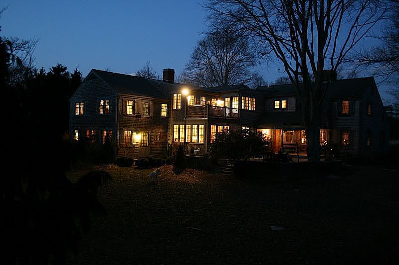 house at night
