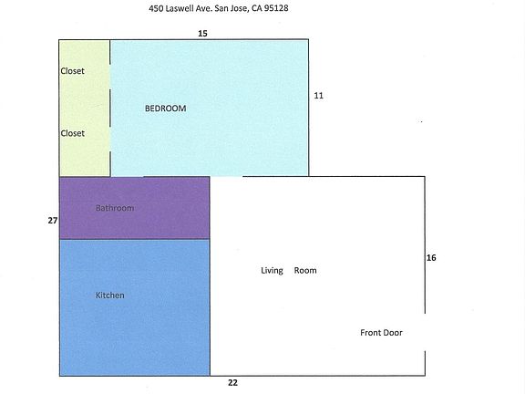 517 SF Floor Plan