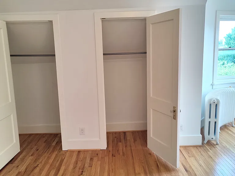 Double closets for the NE bedroom.
