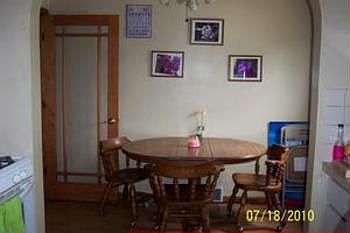 View of dining area just off from kitchen.br