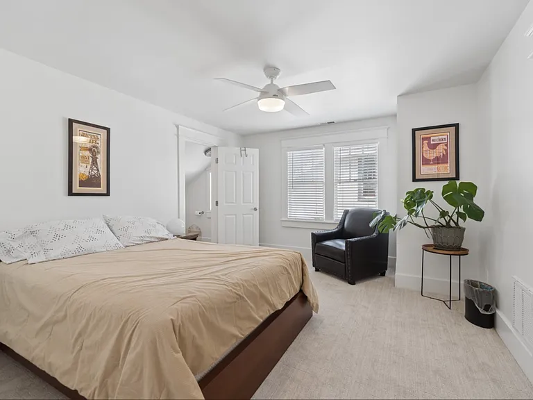 Thoughtfully tucked away upstairs, this spacious primary suite provides comfort, privacy, and room to truly unwind.
