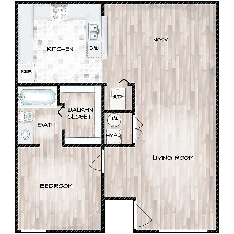 Floor plan RAIL1x1E
