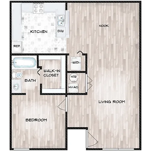 Floor plan RAIL1x1E