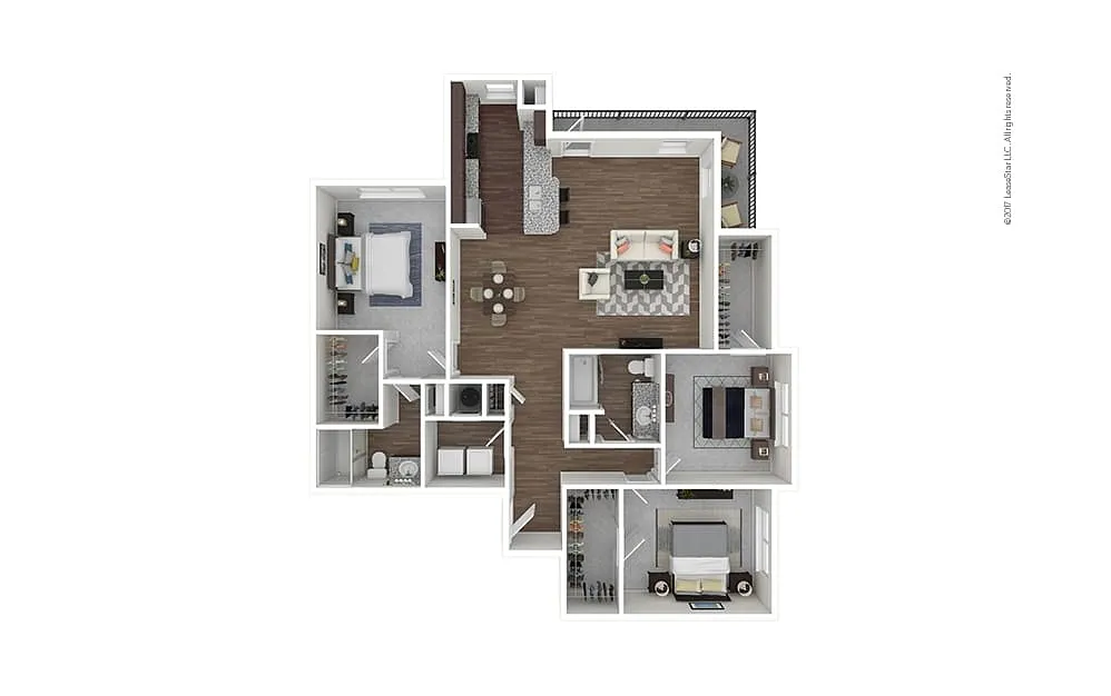 Floor plan The University - Workforce Housing