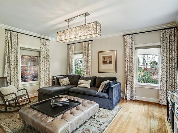Formal dining room being used as a den