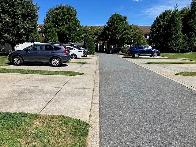 side street for parking access