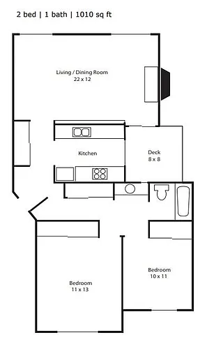 Floor plan Two Bedroom