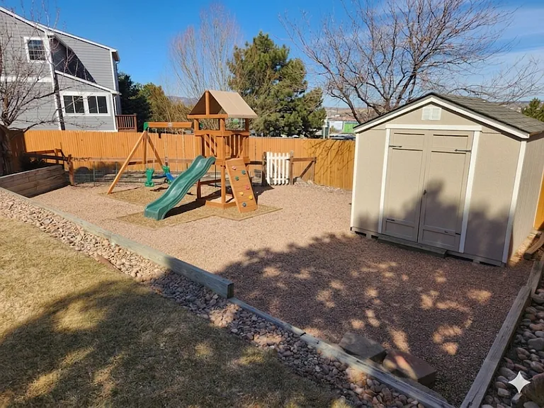 Backyard Playground-Garden-Shed
