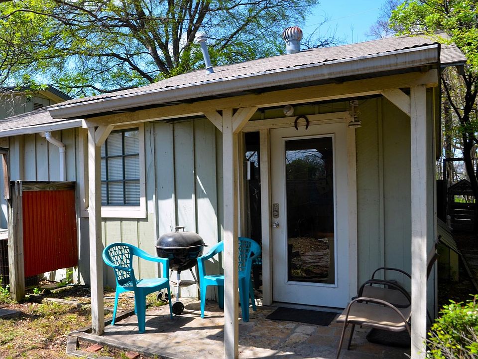 Patio in private, fenced yard.