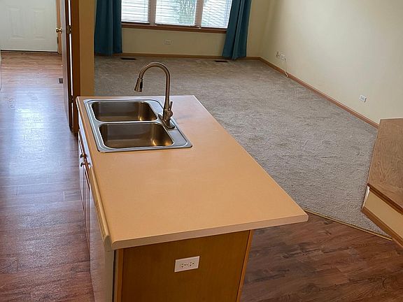 Kitchen island and family room