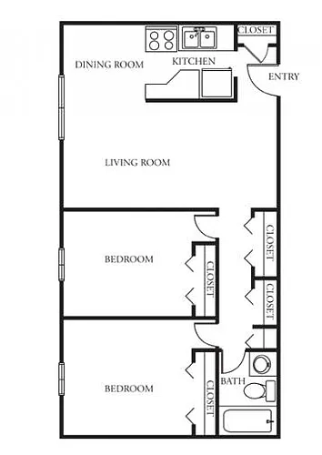 Floor plan Two Bedroom