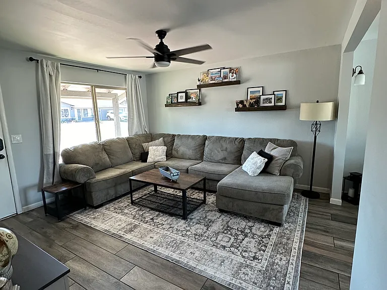 Living Room - please note, furniture will be slightly different but will be furnished.