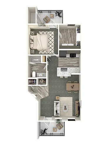 Floor plan 1 X 1