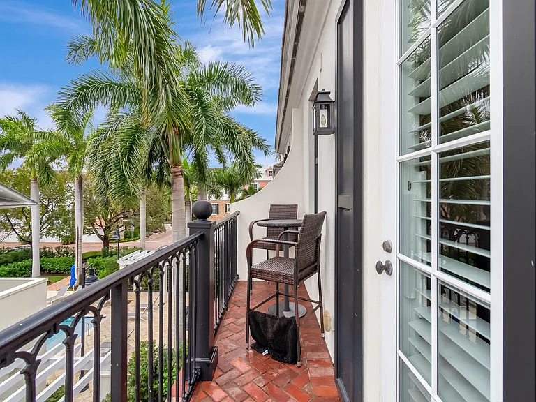 Third floor balcony over looking pool off a master bedroom