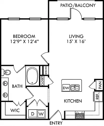 Floor plan The Encanto with Fenced-In Yard