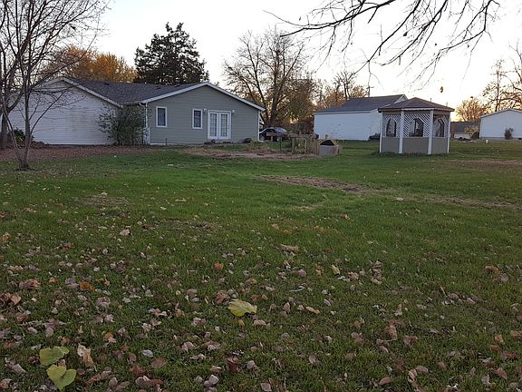 Yard at corner of property