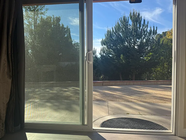 View out the door