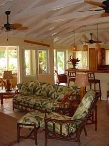 Living room opens to lanai