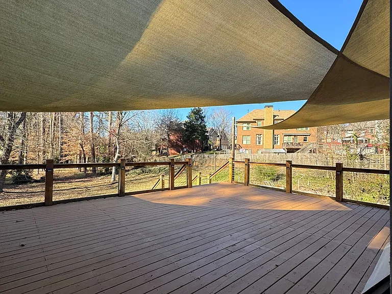 Large wood deck
