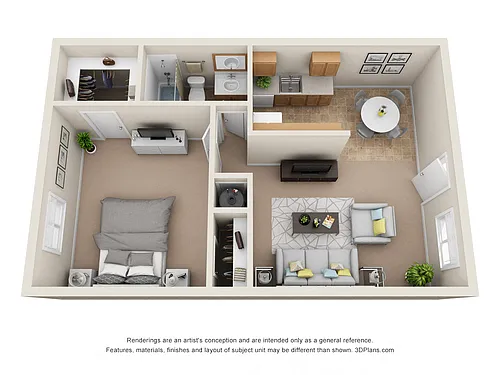 Floor plan One Bedroom