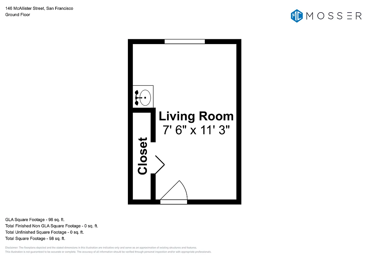 Floor plan Efficiency - Plan 1