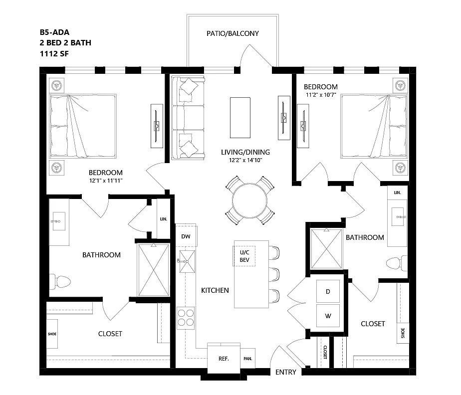 Floor plan B5-ADA