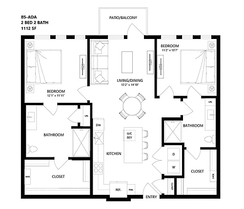 Floor plan B5-ADA