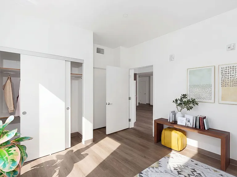 Clean, modern lines with large closets