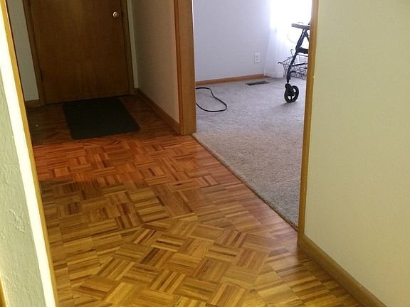 Custom oak entry floor