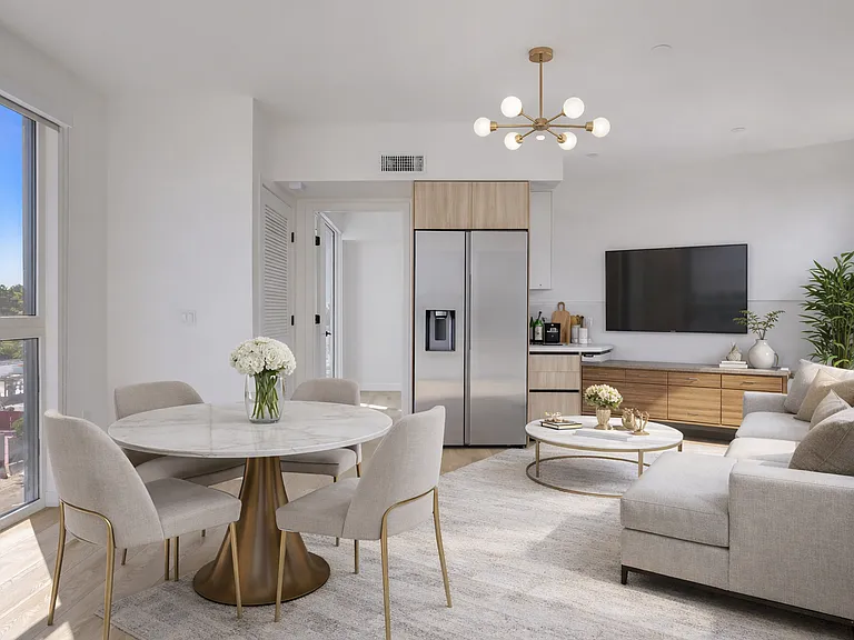 Certain photos may include virtual staging for illustrative purposes only. Furniture and decor shown are not included in the lease. No structural changes, alterations to layout, finishes, fixtures, or views have been made to the unit.