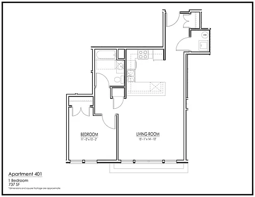 Floor plan 1 Bedroom