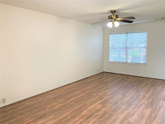 Another view of the wood plank laminate floors