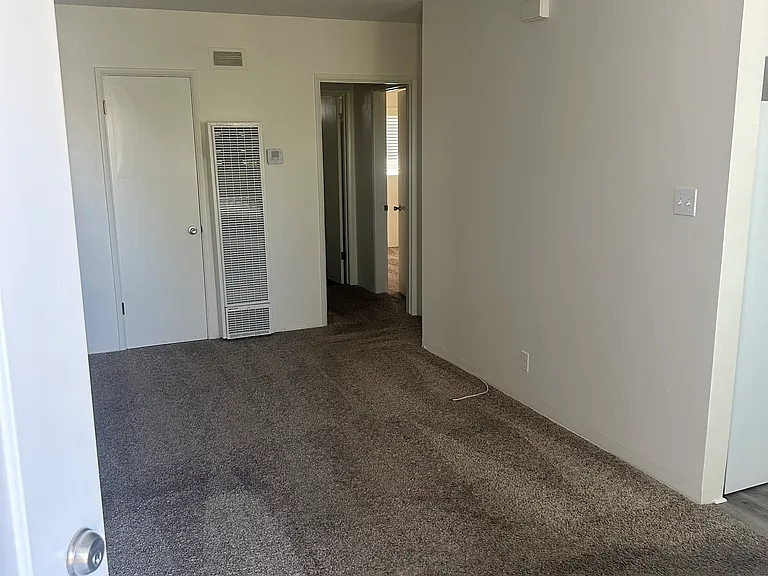 Front door view of living room.