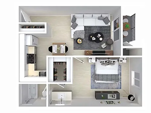 Floor plan 1X1