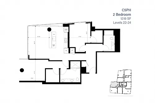 Floor plan C5ph 2 Bedroom Penthouse