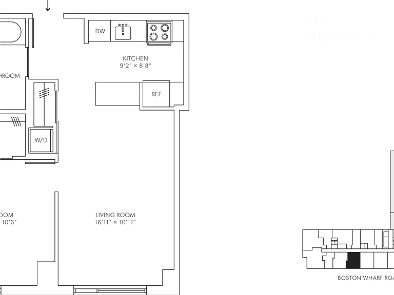 Watermark Seaport - A2 - 1 Beds - 1 Baths - 600 Sq. ft.