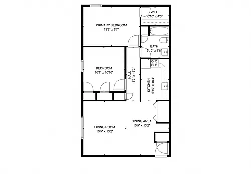 Floor plan Frederick Square 2 bedroom Large
