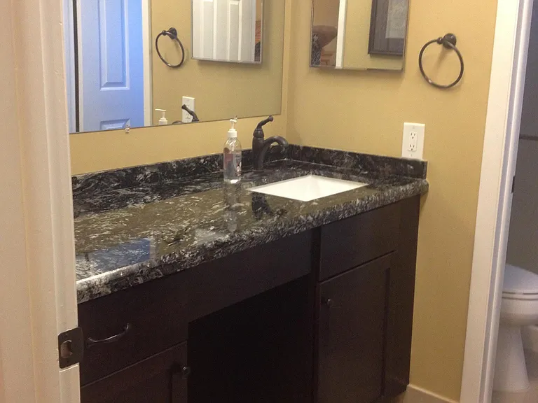 Master bathroom with granite vanity top