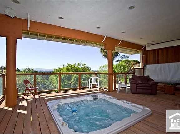 Warm Redwood Deck with Spa and Surround Sound