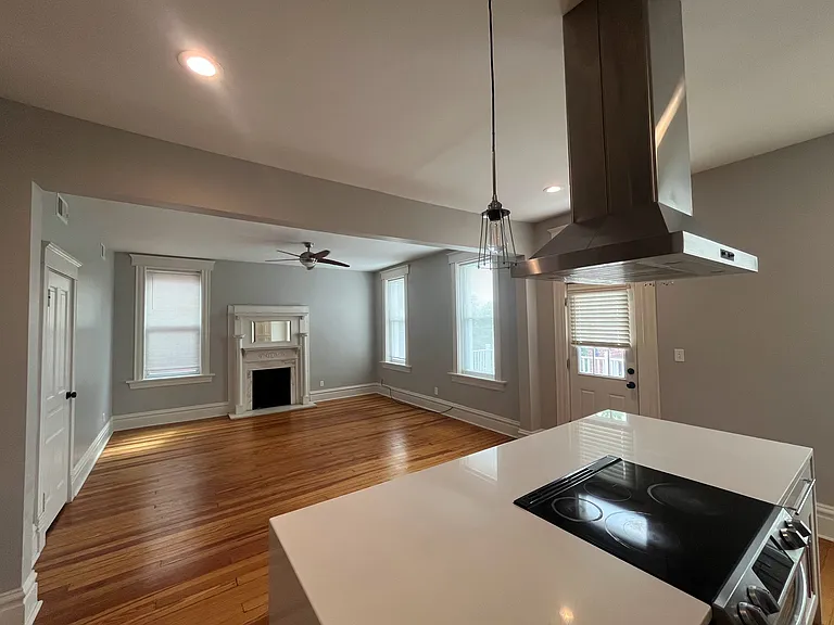 Open concept kitchen/living room