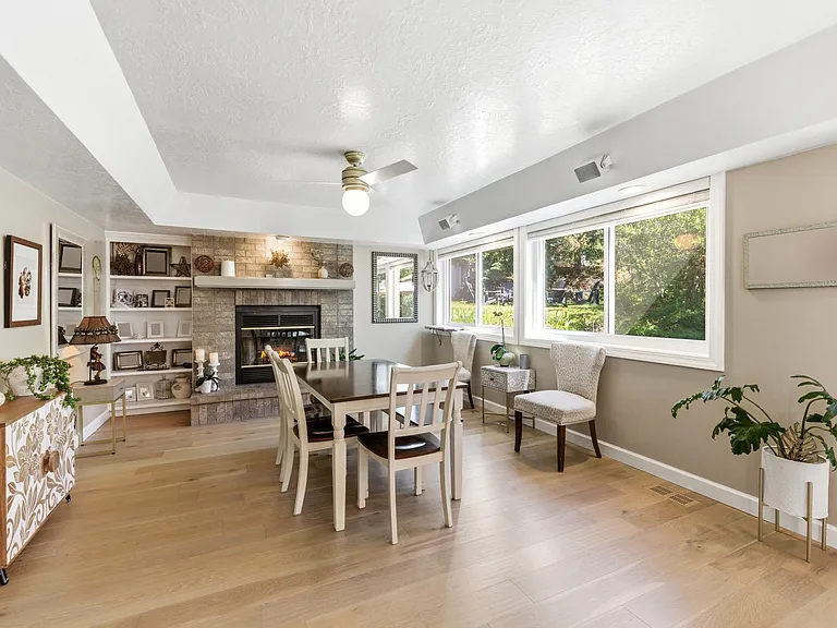 Open-concept living and dining area ideal for everyday living and entertaining.