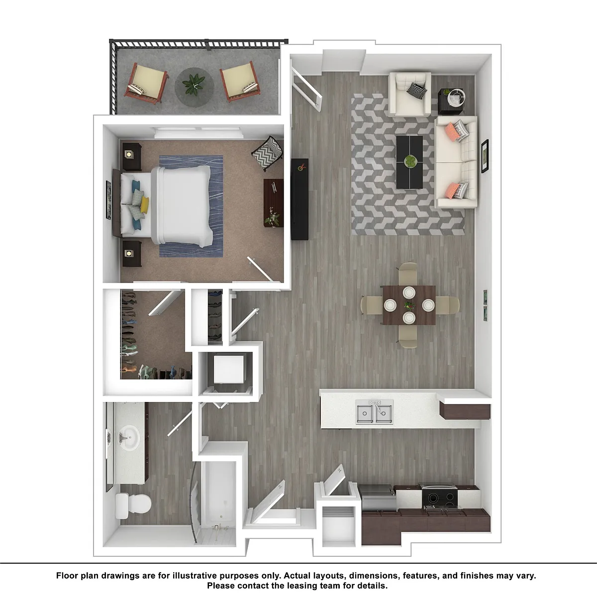 Floor plan 1x1A