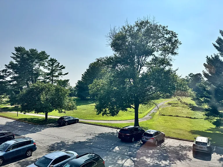 Balcony overlooking the walking/biking trail