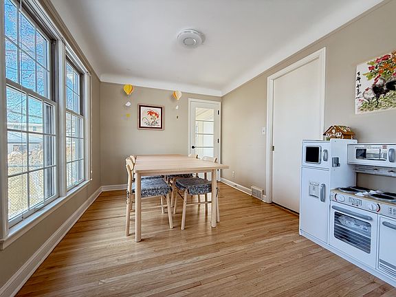 dining space with ample light
